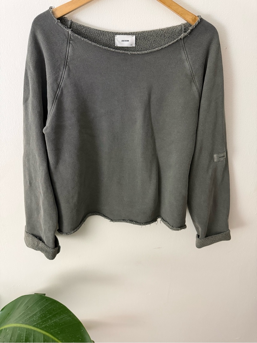 JOAH Brown slouchy pullover long sleeve - washed sage- * sold out* - Picture 4 of 7